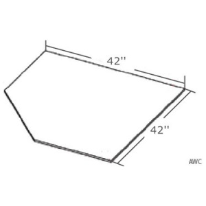 Corner Sink Front Floor - 42"W x 42"H x 23-1/4"D - for use with DCSF42-Glacier Grey (ALGR)