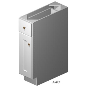 Base Tray Cabinet - 9"W x 34-1/2"H x 24"D - 1D-Glacier Grey (ALGR)