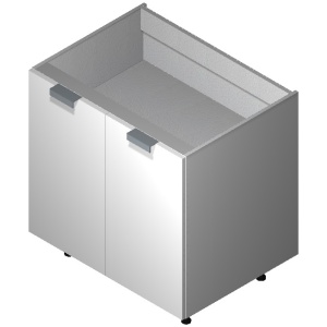 24" Base Cabinet:  2 Door-Glossy White (EGW)