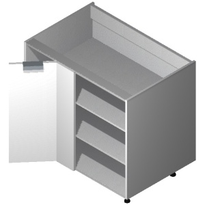 42" Base Blind Corner: 1 door-Glossy White (EGW)