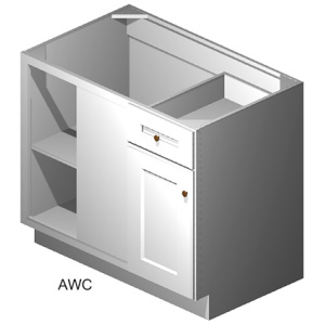 Blind Base,  BBLC45/48-42"W- Gramercy White (GW)