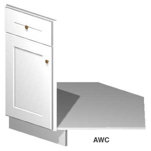 Base Diagoinal (front) 36K-FL- Uptown White (TW)