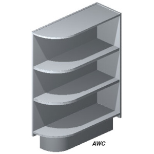 Base End Shelf 09" Designer White (DW)