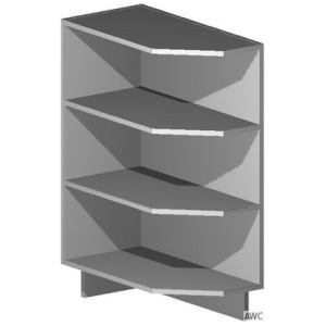 Base End Shelf Cabinet Left-GLOSSY GREY (EGG)