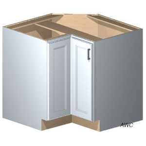 Lazy Susan  Base Cabinet 36"  Fixed Shelves - 36"W x 34-1/2"H - 1D -Glacier Grey (ALGR)