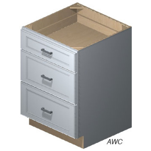 3 Drawers Base 21" Ashen (AGJ)