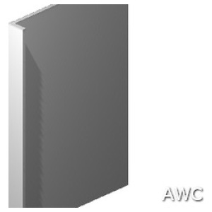 Dish Washer Panel 24" X 34 1/2" W/3" Return Ashen (AGJ)