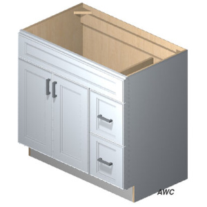 Vanity 30" X 21" Door On The Left Cream Pearl (CP)