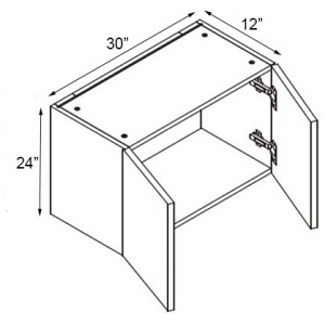 Wall 36"W X 24"H-2 Doors-GLOSSY GREY (EGG)