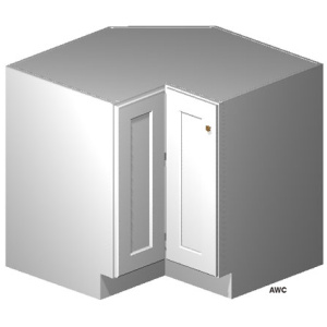 Lazy Susan 36" with fixed shelves - Lait Grey (AB)