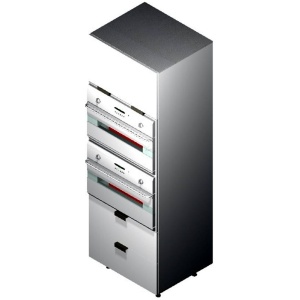 Microwave/Oven Cabinet 30"W X 90"H - 2 doors 2 drawers-GLOSSY GREY (EGG)