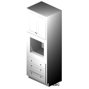 Oven Cabinet, OC3384B- Uptown White (TW)