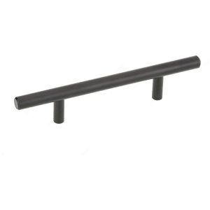 BLACK STEEL T BAR HANDLE 16 1/4"L x 1 3/8"H