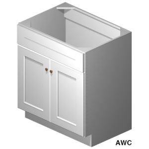 Vanity 24",  S2421B-34-1/2"H - Midtown Grey  (TG)