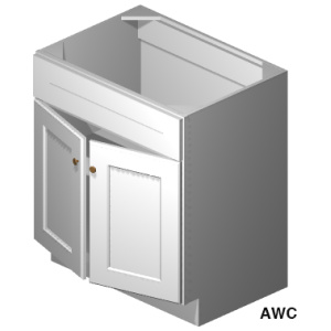 Vanity 30",  S3021B-34-1/2"H - Ice White Shaker (AW)