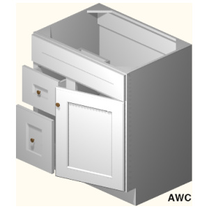 Vanity, 30" Drawers Left (TQ)