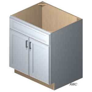 Sink Base 27" Designer White (DW)