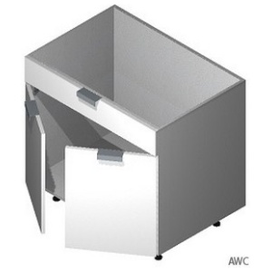 36" Sink Base Cabinet: 2 Doors & 1 header-CORONADO WHITE SHAKER (EWSK)