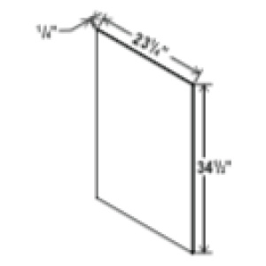 Base Skin Veneer Panel - 23 1/4"W x 34 1/2"H x 1/4"D-Glacier Grey (ALGR)