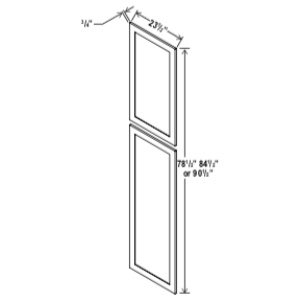 Tall Decorative Door Panel - 23 1/2" W x 78 1/2"H-Glacier Grey (ALGR)