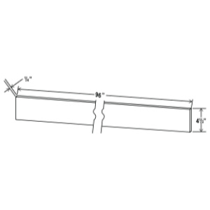 Toe Kick 8' Plywood - 96"W x 4 1/2"H x 1/8"D-Salt White Shaker (ALSW)