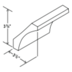 Cove Crown Moulding - 96"W x 3 5/8"H x 2 1/2"D-Glacier Grey (ALGR)