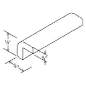 Outside Corner Moulding - 96'W x 3/4'H x 3/4"D-Salt White Shaker (ALSW)