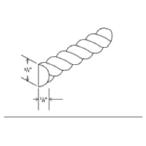 Rope Moulding - 96"W x 3/4"H x 3/8"D-Glacier Grey (ALGR)