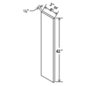 Wall Filler - 6"W x 42"H x 3/4"D-Glacier Grey (ALGR)