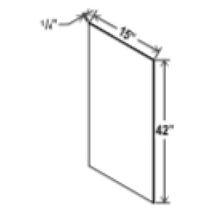 Wall Skin Panel - 15"W x 42"H x 1/4"D-Glacier Grey (ALGR)