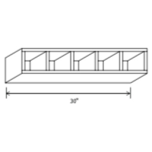 Wall Wine Cube Cabinet - 30"W X 6"H X 12"D-Glacier Grey (ALGR)