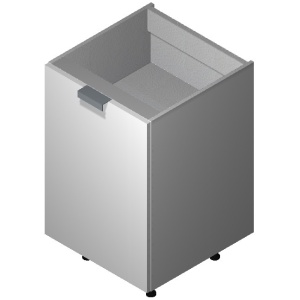 12" Base Cabinet: 1 Door-CORONADO WHITE SHAKER (EWSK)