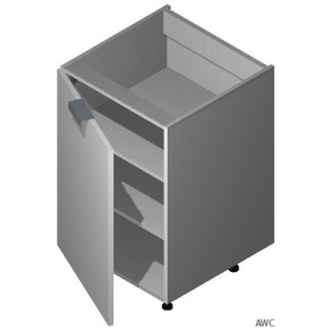 24" Base Cabinet:  1 Door-Glossy White (EGW)
