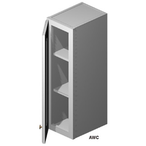 Wall Cabinet - 09"W x 36"H x 12"D - 1D -2S-Salt White Shaker (ALSW)