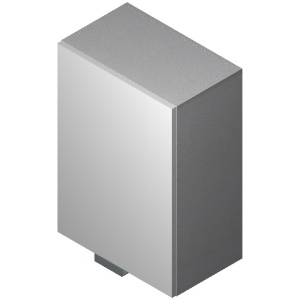 Wall 15"W X 30"H-1 Door 2 Shelves-Glossy White (EGW)