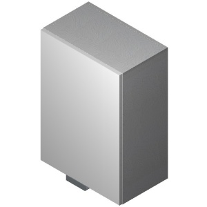 Wall 18"W X 30"H-1 Door 2 Shelves-GLOSSY GREY (EGG)