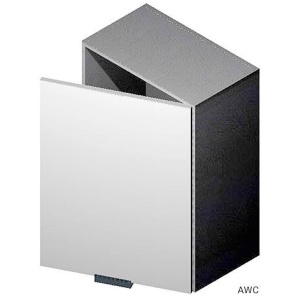 Wall 18"W X 36"H-1 Door 2 Shelves-GLOSSY GREY (EGG)