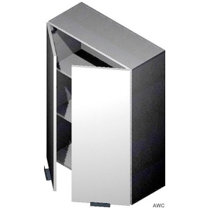 Wall 33"W X 42"H-2 Doors 3 Shelves-Glossy White (EGW)