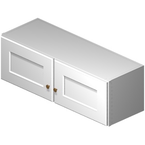 Wall Cabinet - 15"W x 12"H x 12"D - 1D-Glacier Grey (ALGR)