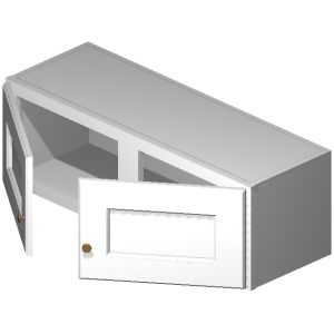 Wall Cabinet - 33"W x 12"H x 12"D - 2D-Glacier Grey (ALGR)