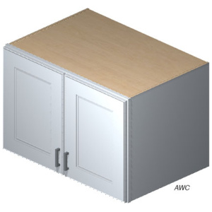 Wall Cabinet 30" X 18" X 24" Ashen (AGJ)