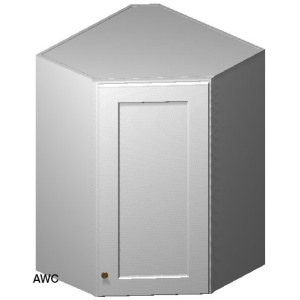 Wall Diagonal 24"W x 42"H- Ice White Shaker (AW)
