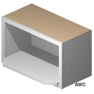 Microwave Open Shelf 30" X 18" X 17 3/4" Cream Pearl (CP)