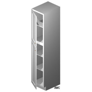 Wall Pantry - 18"W x 84"H x 24"D - 2D, 5S-Salt White Shaker (ALSW)