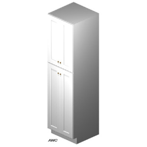 Wall Pantry, WP2484B- Gramercy White (GW)
