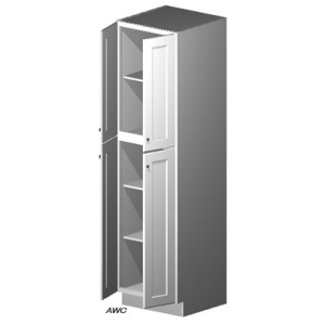 Wall Pantry - 24"W x 84"H x 24"D - 4D, 5S-Salt White Shaker (ALSW)