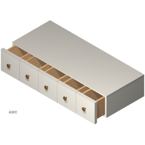 Wall Spice Drawer - 30"W x 6"H x 12"D-Glacier Grey (ALGR)