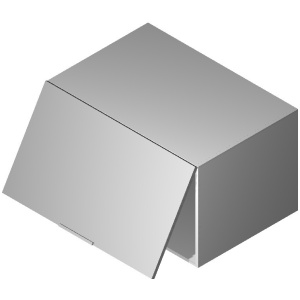 Wall 36"W X 12"H X 24"D - 1 door lift up-GLOSSY GREY (EGG)