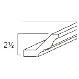 Crown Molding 2 1/2" X 96" Coffee Shaker (CS)