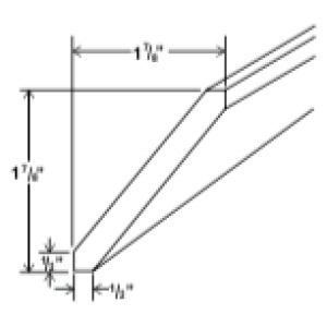 Angle Crown Moulding - 96"W x 3 5/8"H x 2 1/2"D-Salt White Shaker (ALSW)